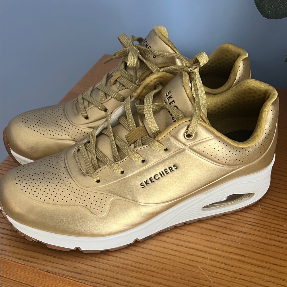 Skechers Metallic Gold Women's Sneakers